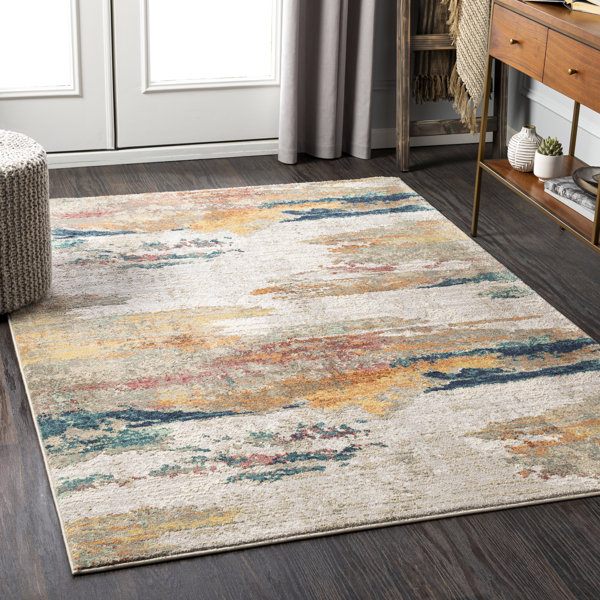 Wade Logan® Diorio Saffron/Teal/Light Gray Area Rug & Reviews Wayfair
